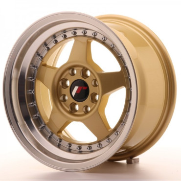 Japan Racing Wheels JR6 Gold Silver Lip 15*8